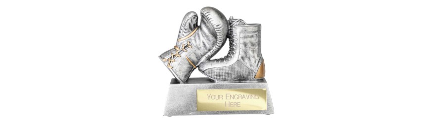 POWER BOXING RESIN TROPHY - 2 SIZES - 10CM - 12CM POWER BOXING RESIN TROPHY - 2 SIZES - 10CM - 12CM